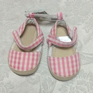 NWT Carter's Child of Mine Pink & White Plaid Sandals - Sz 0-3m